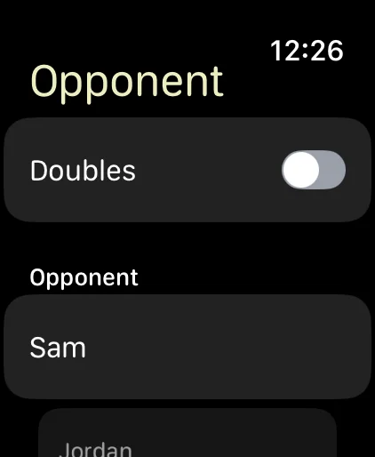 Pick your opponent on the watch